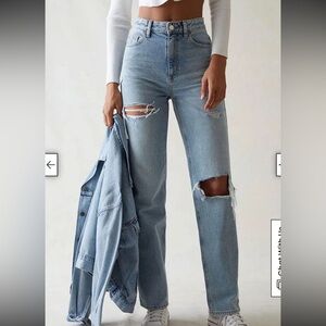 PacSun Light Blue Ripped 90s Boyfriend Jeans